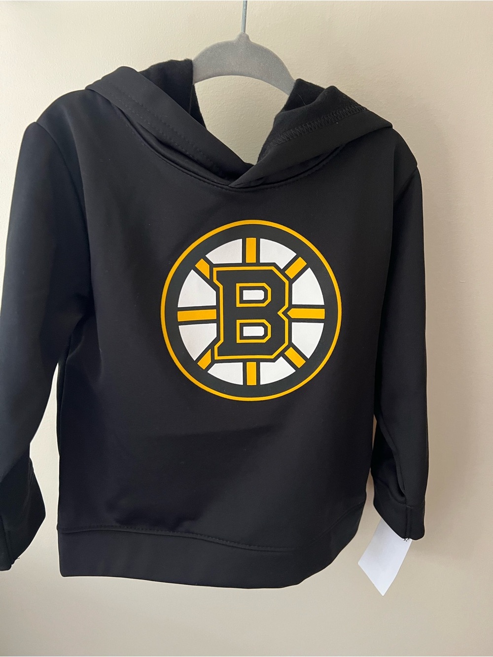 NHL Kids Black Hoodie with Yellow & White Boston Crest